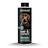 Animalius | Barf Complete Öl für Hunde | Premium Barf Zusatz Futteröl mit Lachs-, Lein-,...