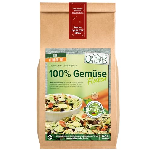 Original-Leckerlies: 100% Gemüse-Flocken, 1 kg getreidefreie Gemüseflocken, Hundeflocken,...