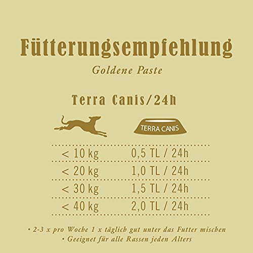 Terra Canis Goldene-Paste mit Kurkuma & Kokosöl, 250ml I Premium Hunde-Nahrungsergänzung zur...