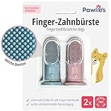 Pawlie's Zahnbürste für Hunde und Katzen | Praktische Hundezahnbürste Fingerling zur Zahnpflege |...