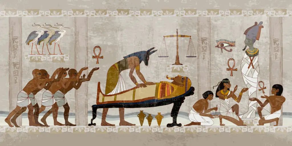 Alte Ägypter bei Mumifizierung