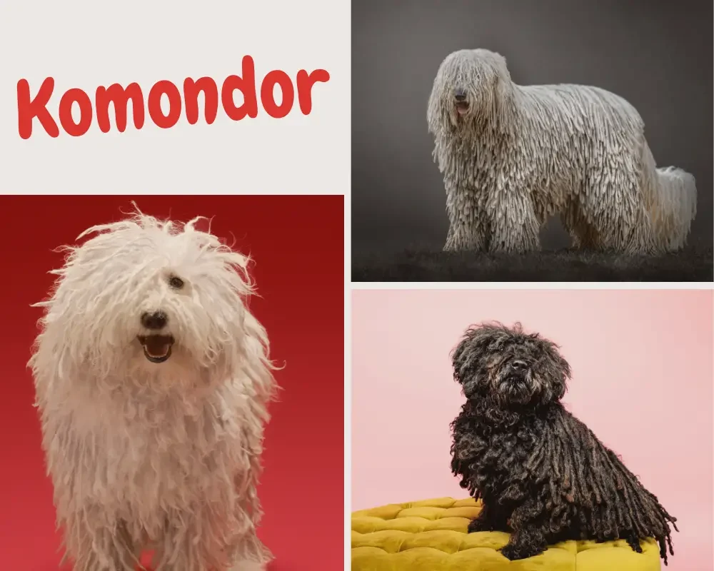 komondor mit schulterhöhe bis zu 76cm