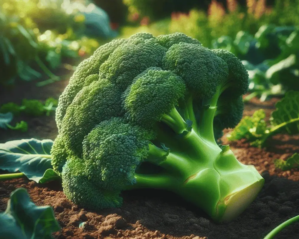 brokkoli im gemüsegarten