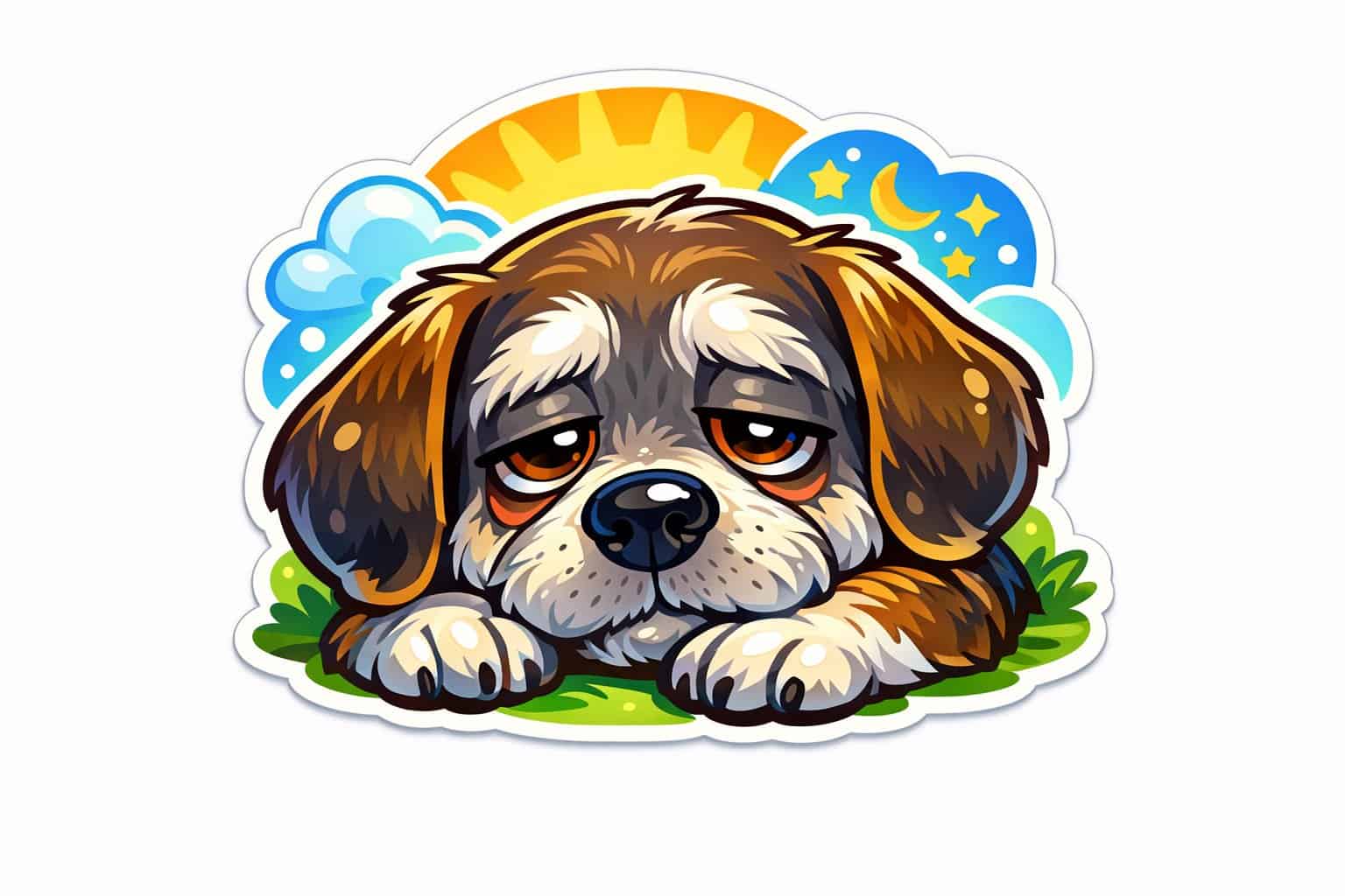 dog is tired of life