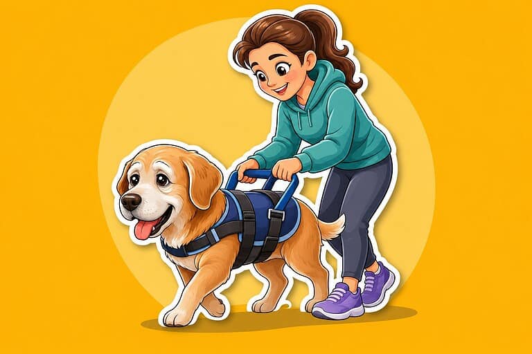 How to Use a Dog Support Harness to Help Your Senior Dog Get Up and Walk