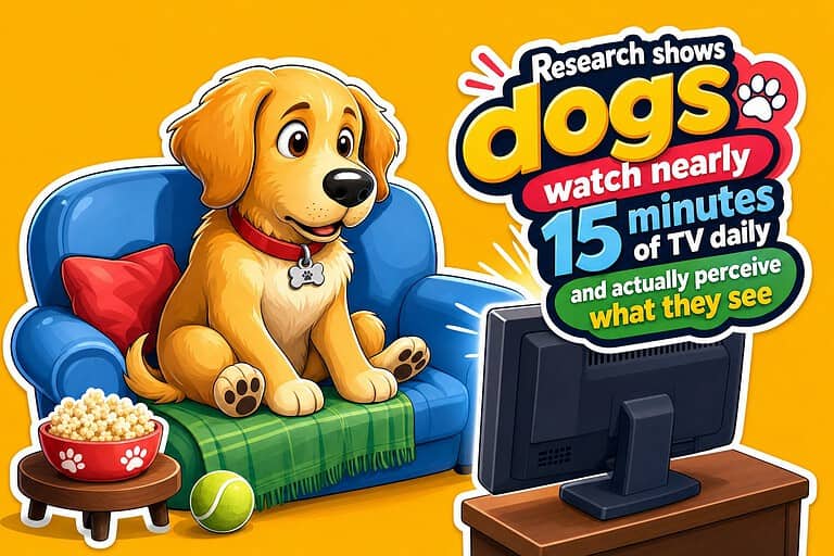 Research shows dogs watch nearly 15 minutes of TV daily and actually perceive what they see